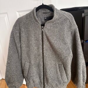 ASOS Gray Bomber Jacket Petite Oversized